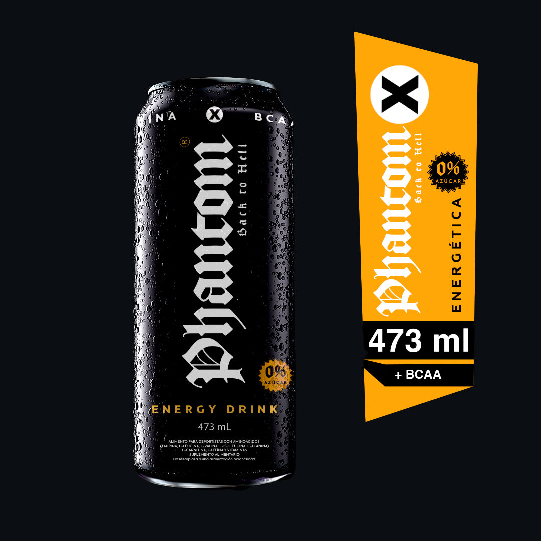 Phantom Back to Hell - Energy Drink con BCAA 473 cc