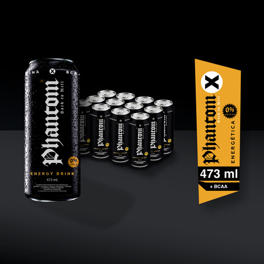 12x  Phantom Back to Hell - Energy Drink con BCAA 473 cc